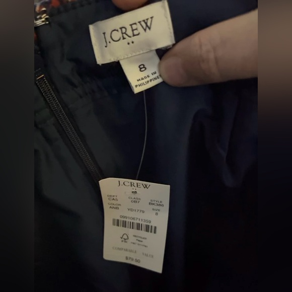 J.Crew Wool Blend Plaid A-Line Skirt Red Black White Size 8 - Picture 4 of 5